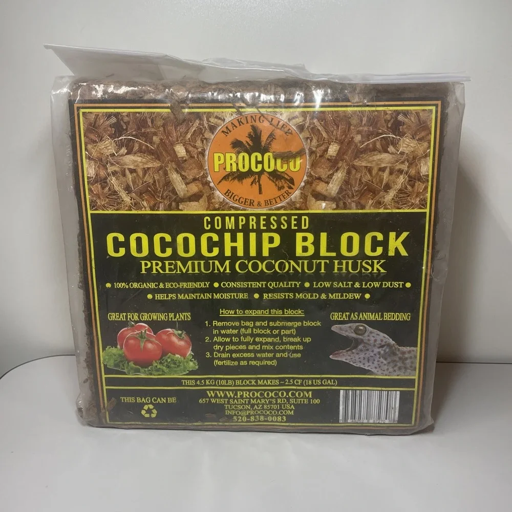 Prococo CocoChip Premium Coconut Husk organic coconut coir chips makes 75 quarts
